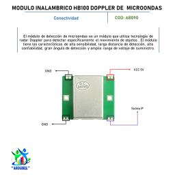 MODULO INALAMBRICO HB100 Doppler DE MICROONDAS MODULO INALAMBRICO HB100 Doppler DE MICROONDAS