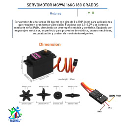 SERVOMOTOR MG996 16KG 180 GRADOS