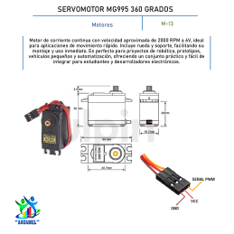SERVOMOTOR MG995 360 GRADOS (ALTA CALIDAD)