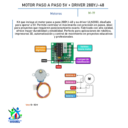 MOTOR PASO A PASO 5V + DRIVER 28BYJ-48 (ALTA CALIDAD)