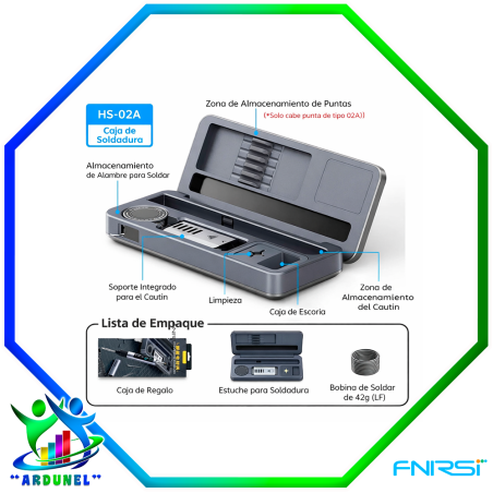 CAJA DE ALMACENAMIENTO PARA SOLDADOR INTELIGENTE HS-02A